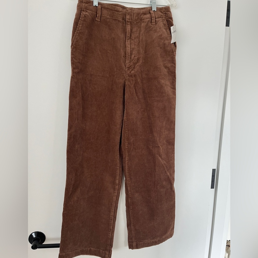 Gap Women’s High Rise Wide Leg Brown Corduroy Pants